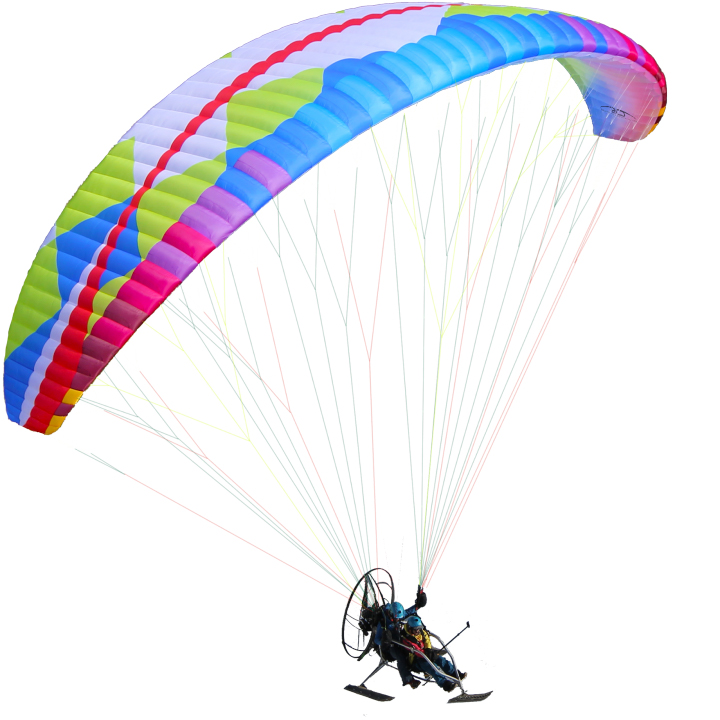 Blue/White PPG 17' 2-Color Windsock for Paragliding and Paramotoring 